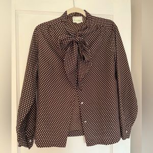 Vintage polka dot blouse size S/M